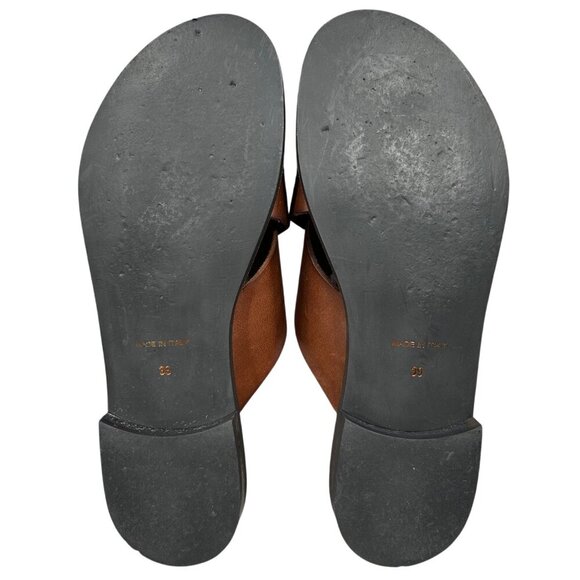 L'idea by Lori Brown Leather Slide Sandals Made in Italy US 9, EU 39 - Picture 8 of 10